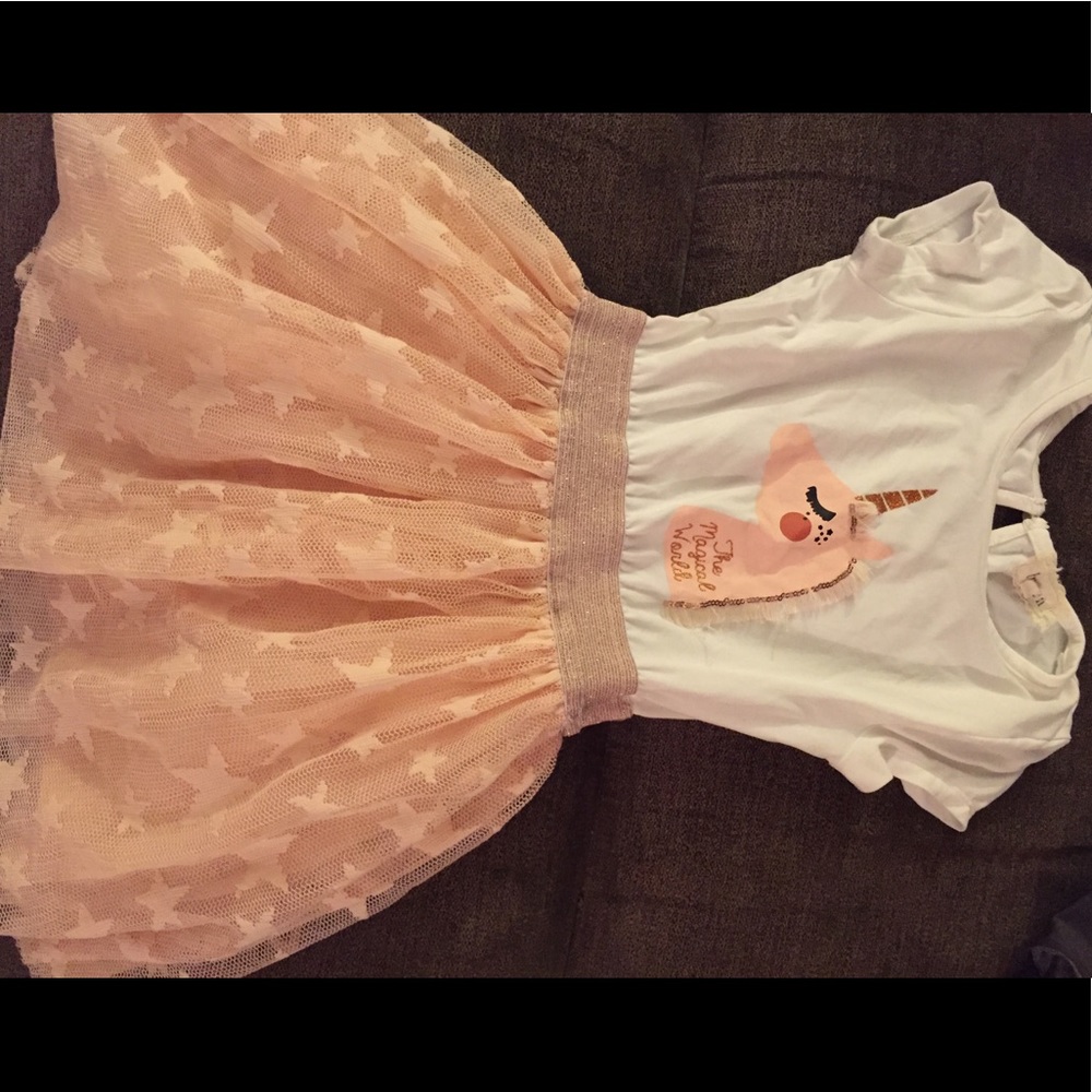 BTween unicorn blush tutu dress